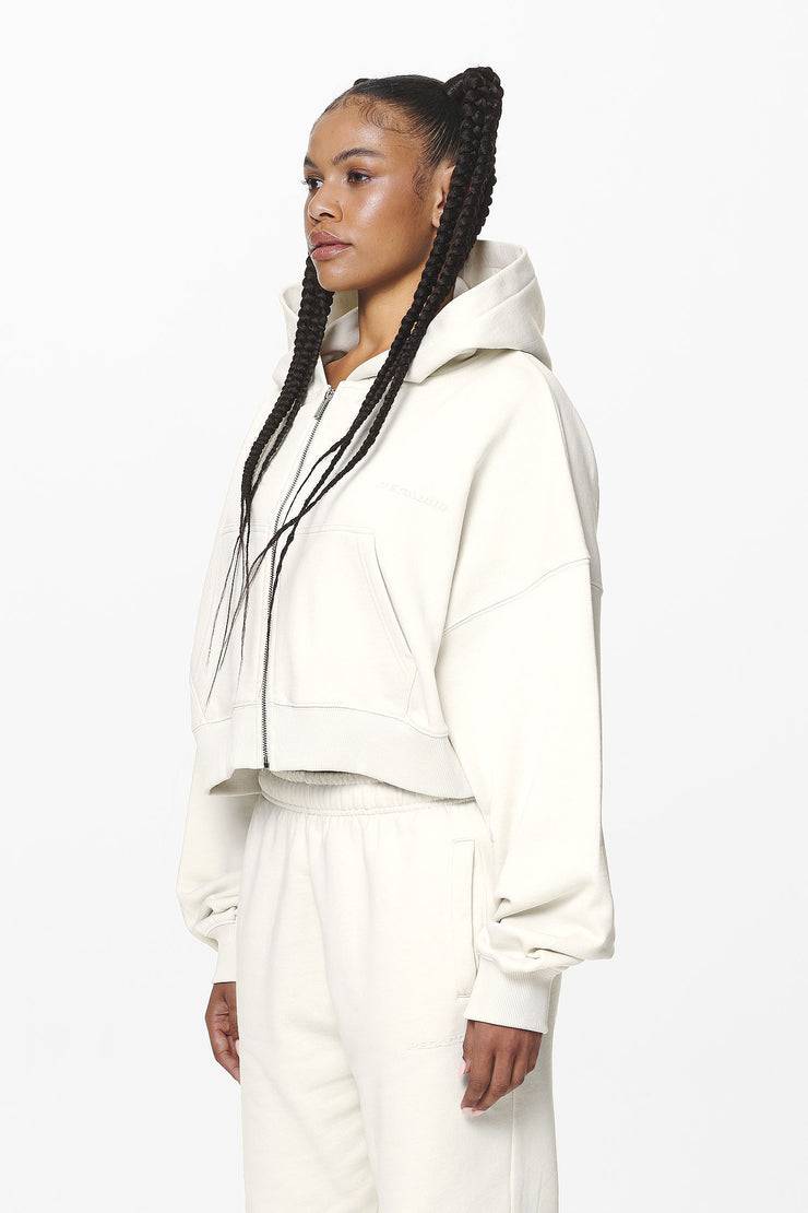 Pegador Marla Cropped Zip Hoodie Washed Salty Cream Gum Zeitlich begrenztes Angebot