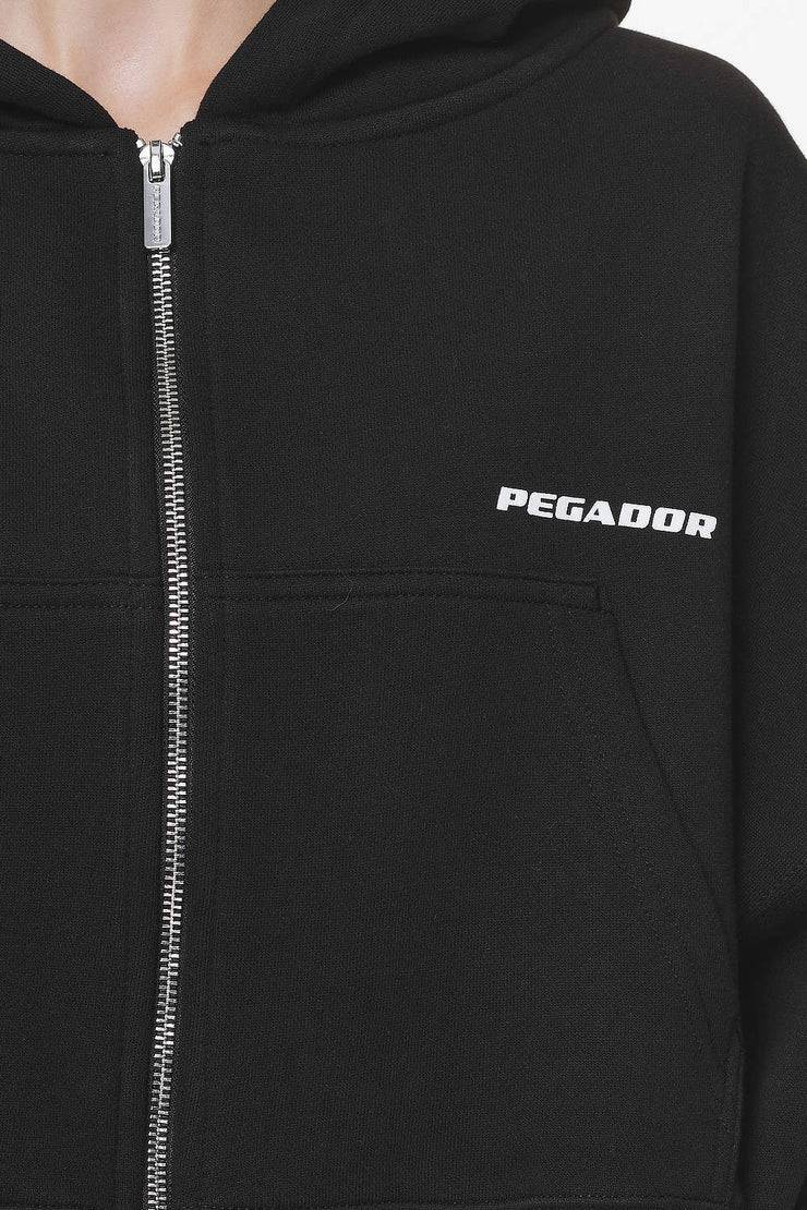 Pegador Marla Cropped Zip Hoodie Black Gum Blitzangebot