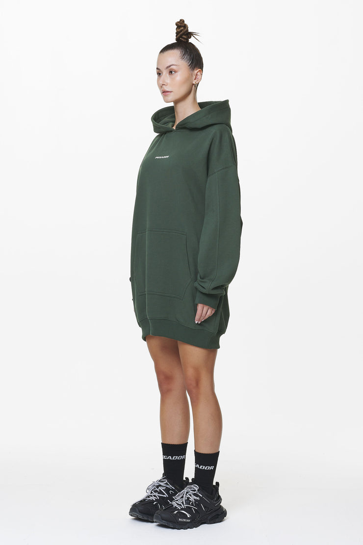 Pegador Malm Logo Oversized Hoodie Dress Washed Sage Green Neuheiten