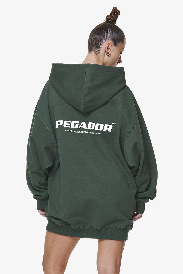Pegador Malm Logo Oversized Hoodie Dress Washed Sage Green Neuheiten