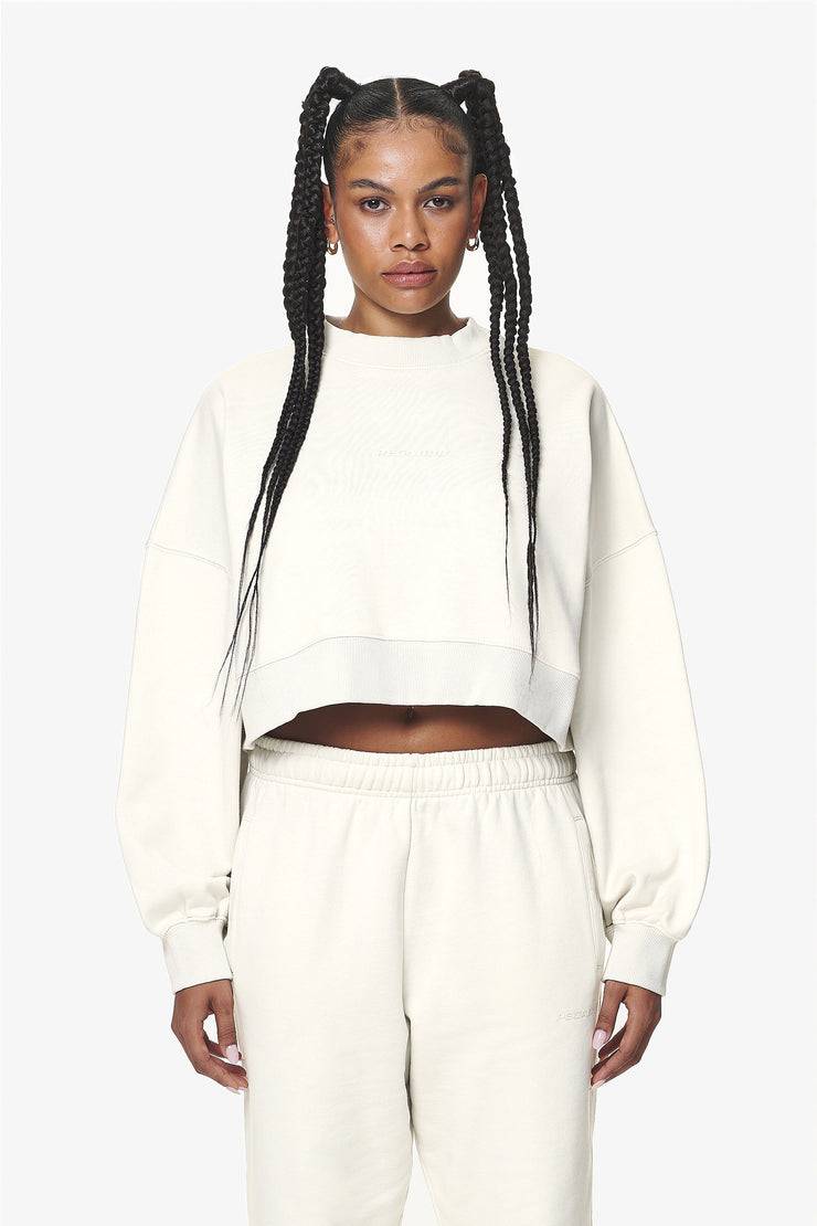Pegador Londa Cropped Oversized Sweater Washed Salty Cream Gum Bestseller