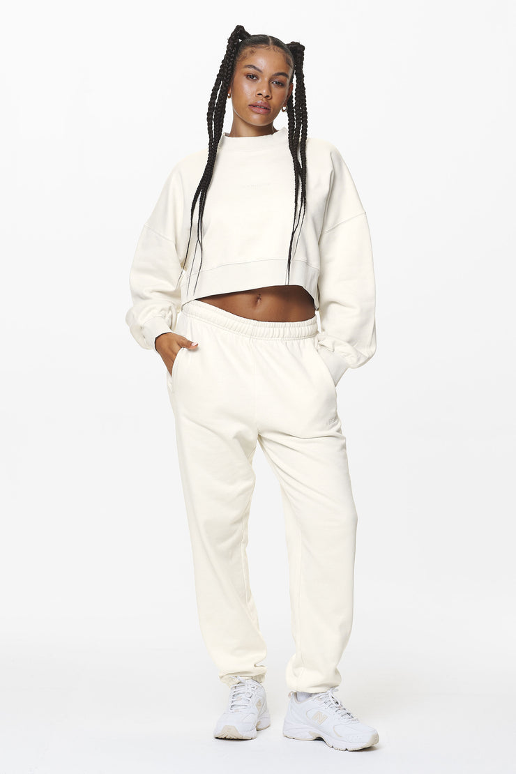 Pegador Londa Cropped Oversized Sweater Washed Salty Cream Gum Bestseller