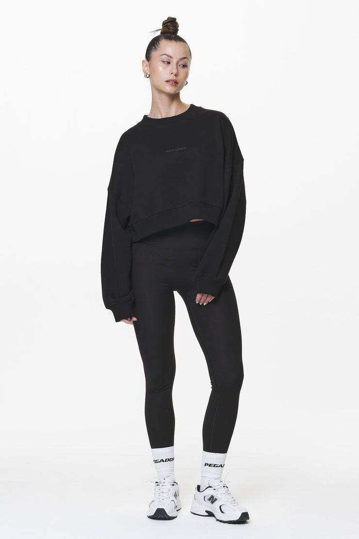 Pegador Londa Cropped Oversized Sweater Black Gum Saisonale Angebote