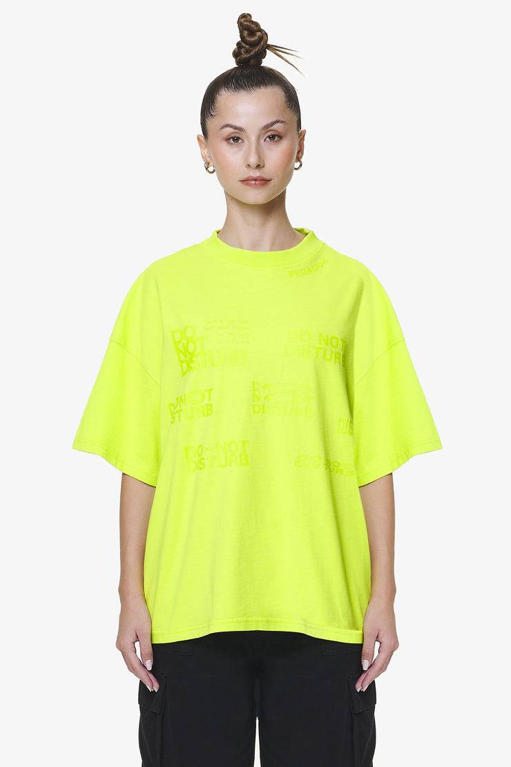 Pegador Groven Heavy Oversized Tee Washed Lime Yellow Sonderangebote
