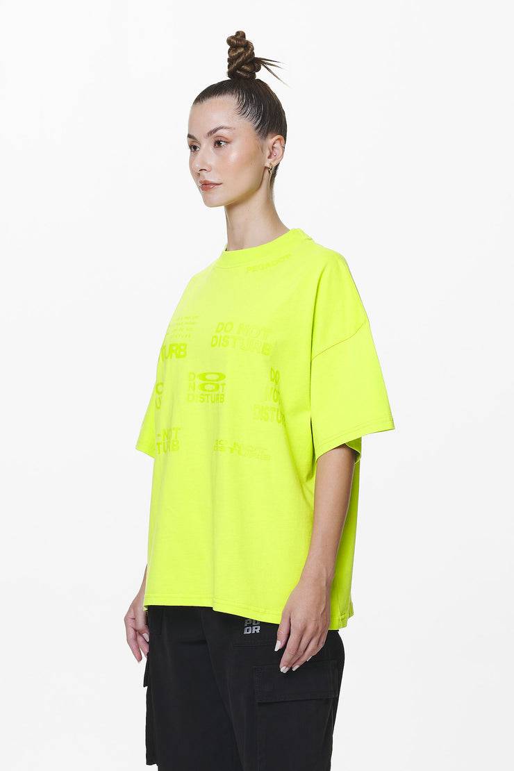 Pegador Groven Heavy Oversized Tee Washed Lime Yellow Sonderangebote