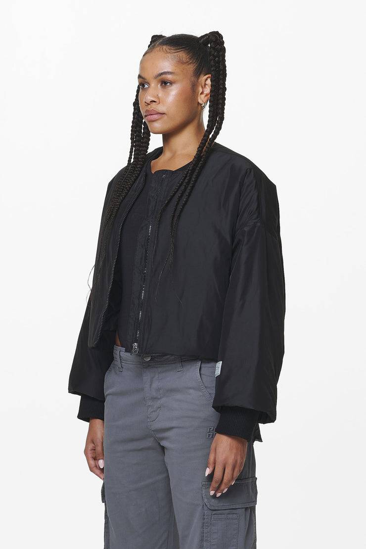 Pegador Floro Volume Puffer Bomber Jacket Black Riesige Ersparnisse