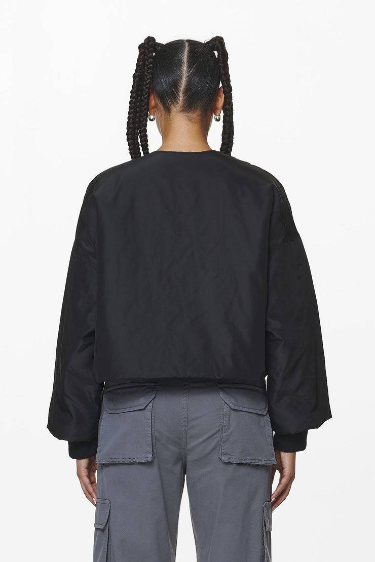 Pegador Floro Volume Puffer Bomber Jacket Black Riesige Ersparnisse
