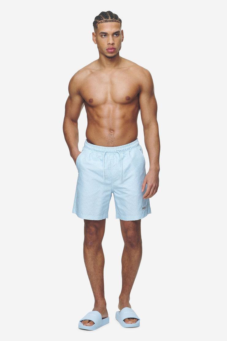 Pegador Kempton Monogram Swim Shorts Baby Blue Nur für heute