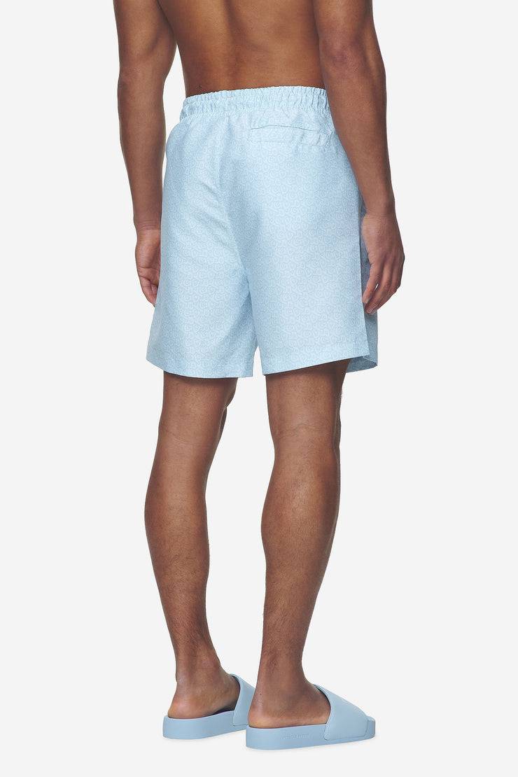 Pegador Kempton Monogram Swim Shorts Baby Blue Nur für heute
