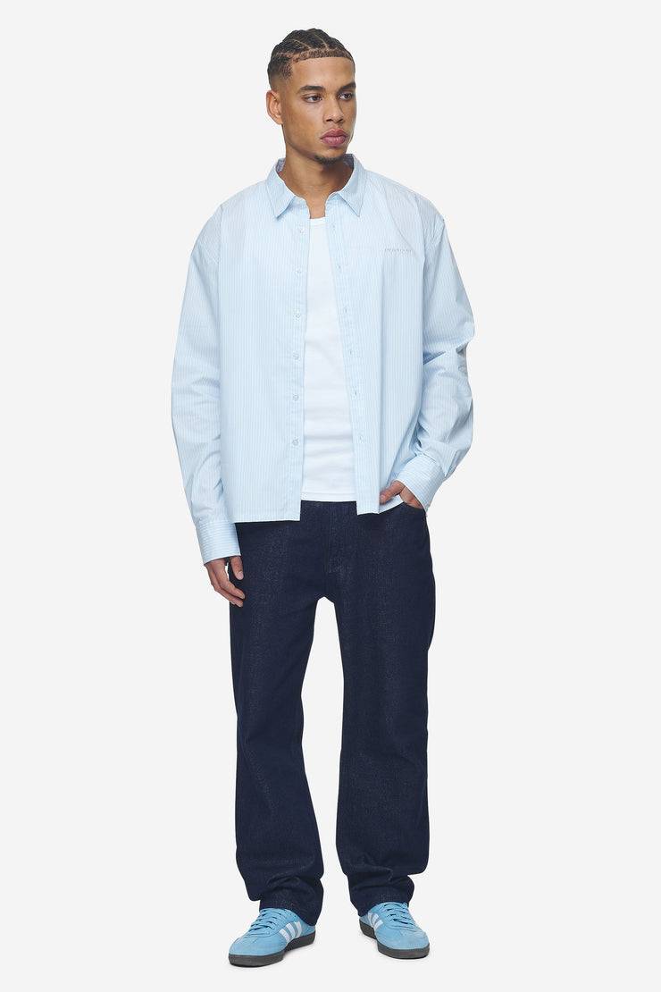 Pegador Raton Oversized Longsleeve Shirt Baby Blue White Im Verkauf