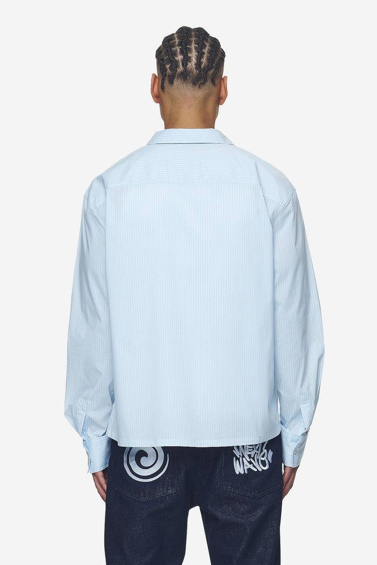 Pegador Raton Oversized Longsleeve Shirt Baby Blue White Im Verkauf