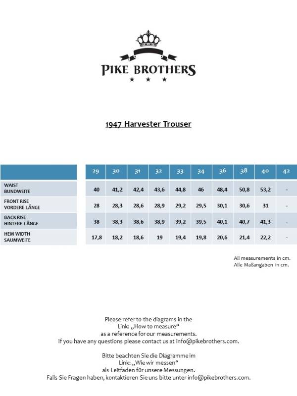Pike Brothers 1947 Harvester Trousers Chicago sand Große Rabatte