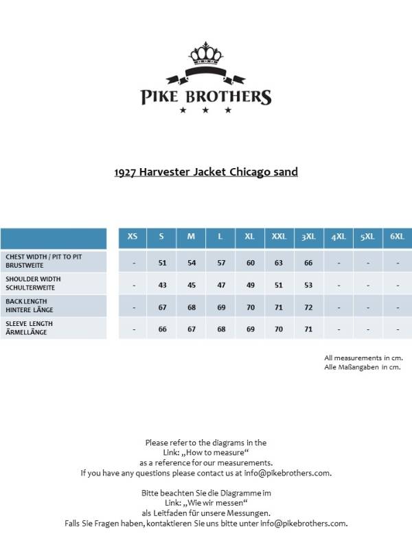 Pike Brothers 1927 Harvester Jacket Chicago sand Tägliche Deals