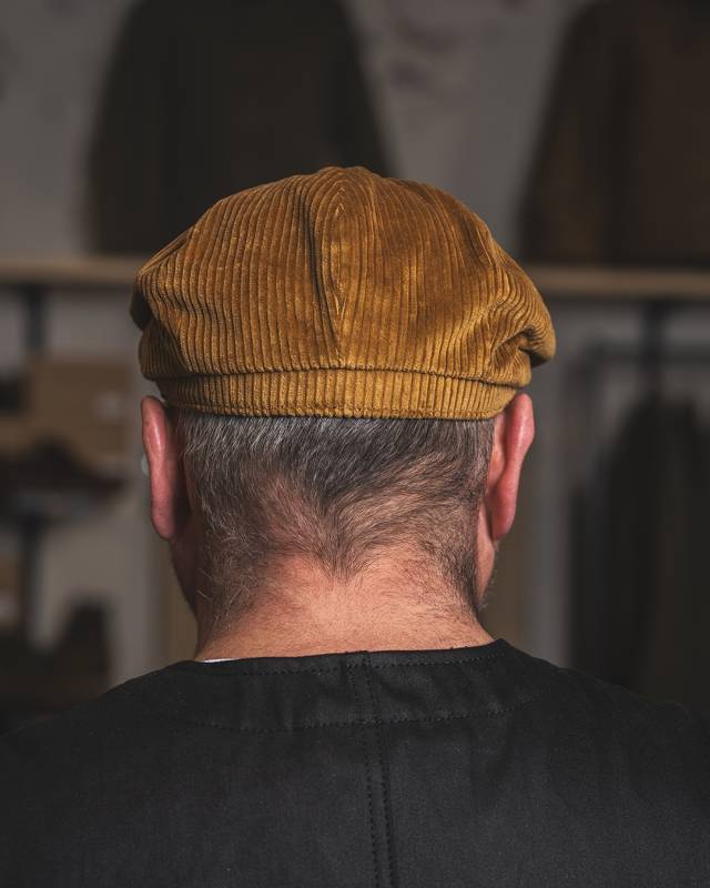 Pike Brothers 1928 Newsboy Cap goliath cord mustard Limitierter Zeitrabatt