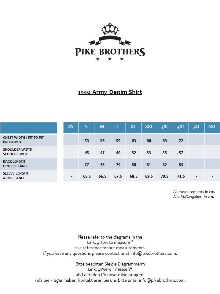 Pike Brothers 1940 Army Denim Shirt indigo Fabrikpreis