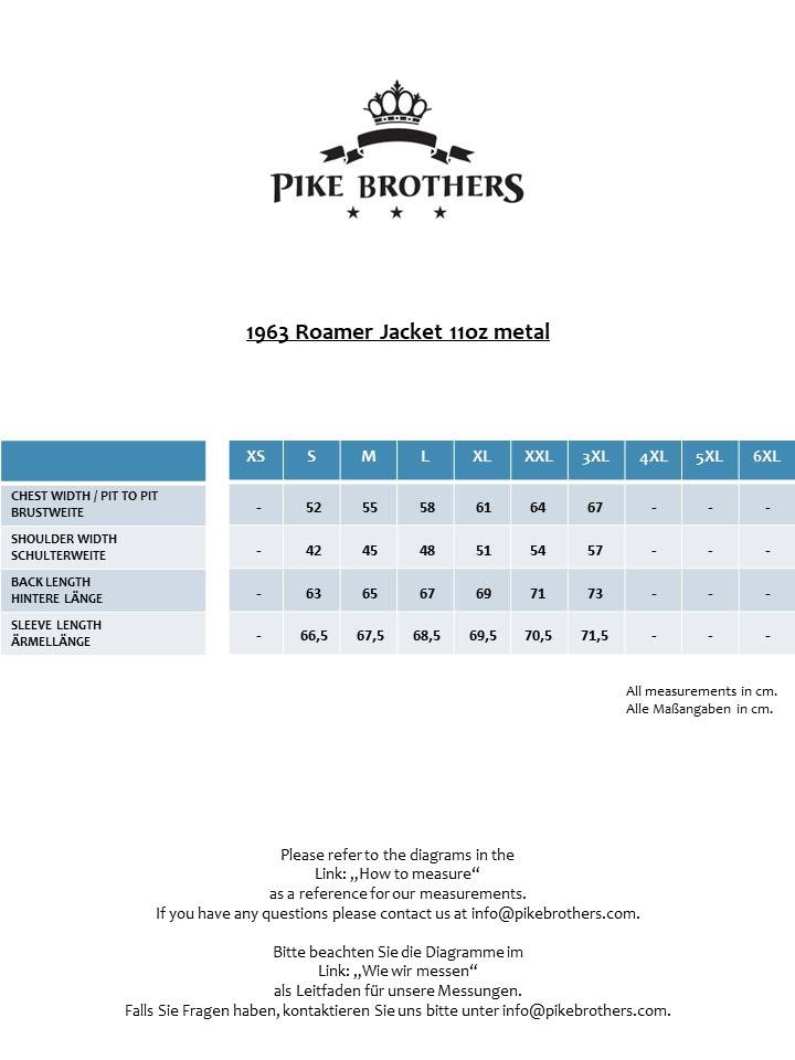 Pike Brothers 1963 Roamer Jacket 11oz metal Letzte 2 Tage