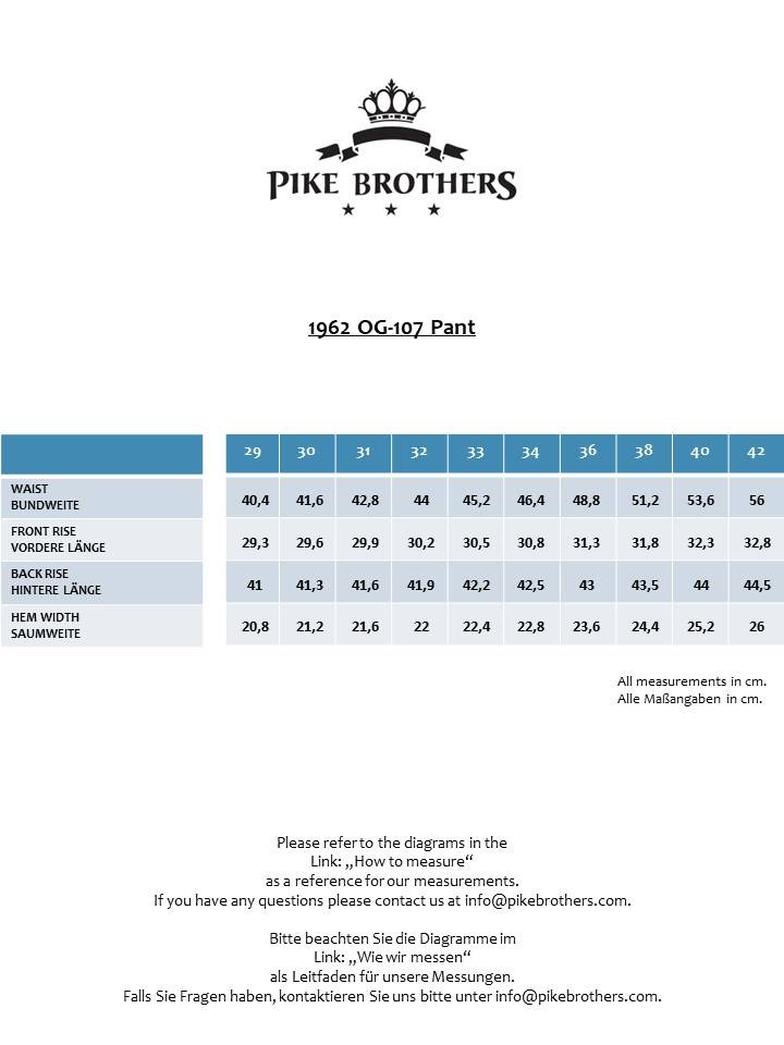 Pike Brothers 1962 OG-107 Pant navy W28 L34 zollfrei