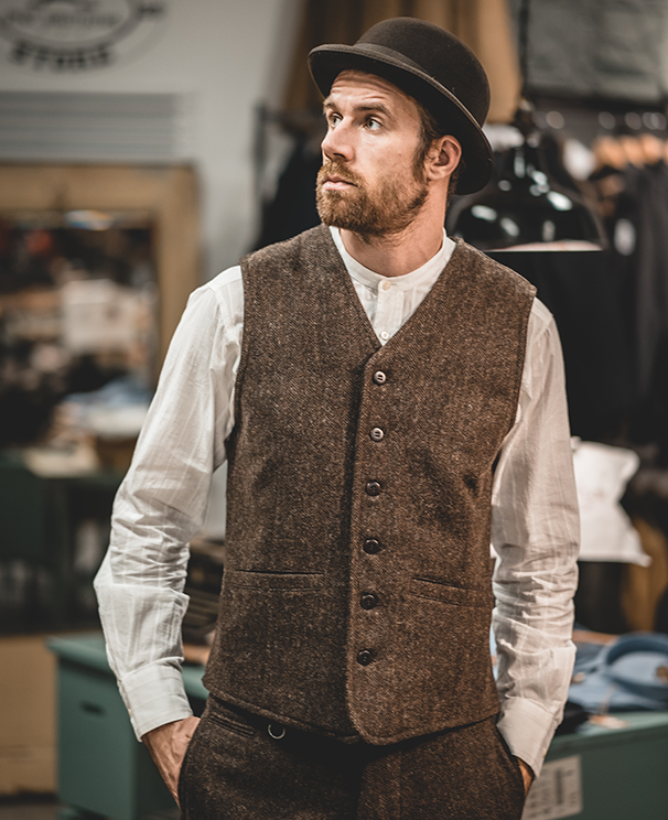 Pike Brothers 1905 Hauler Vest Upland brown Sonderangebot der Fabrik