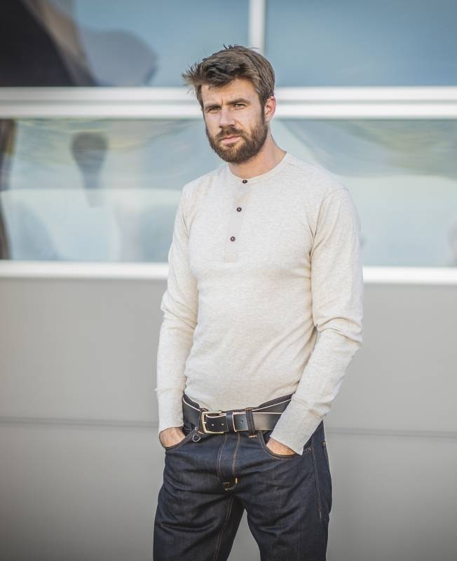 Pike Brothers 1927 Henley Shirt long sleeve fog brown Flash Sale