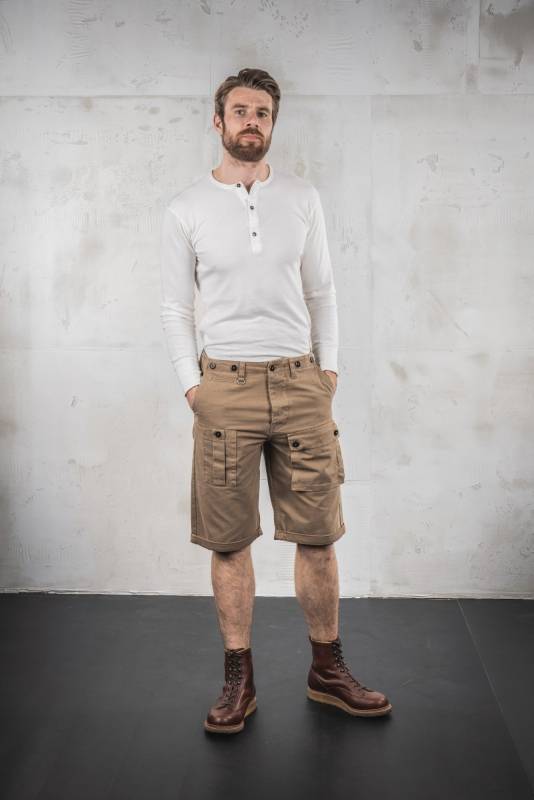 Pike Brothers 1927 Henley Shirt long sleeve fog brown Flash Sale