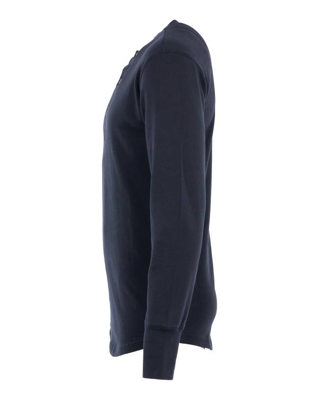 Pike Brothers 1927 Henley Shirt long sleeve Mojave blue Muttertagsangebot