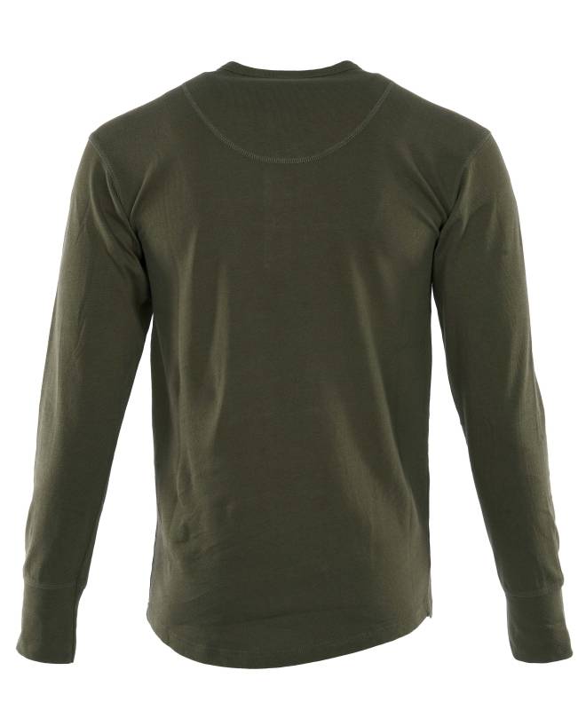 Pike Brothers 1927 Henley Shirt long sleeve Mojave green Valentinstagsangebot