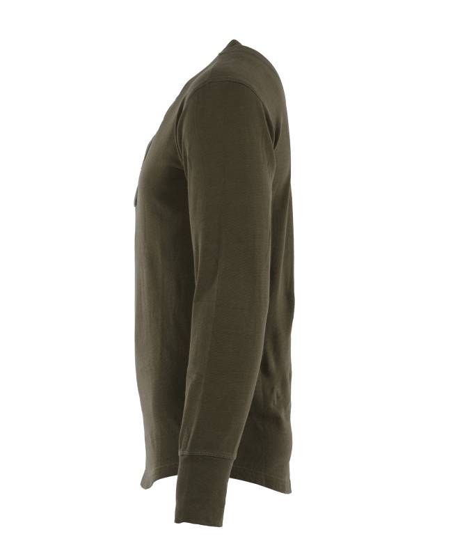 Pike Brothers 1927 Henley Shirt long sleeve Mojave green Valentinstagsangebot