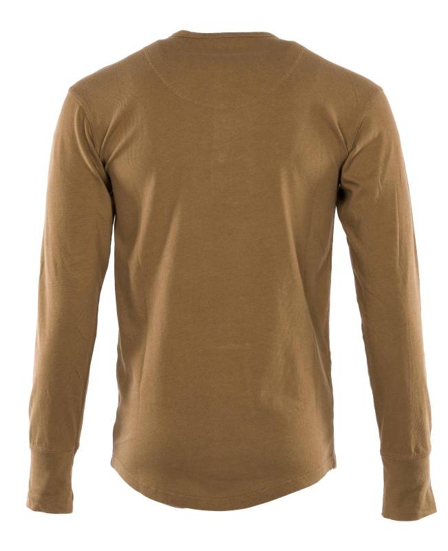 Pike Brothers 1927 Henley Shirt long sleeve Mojave brown Heißer Verkauf