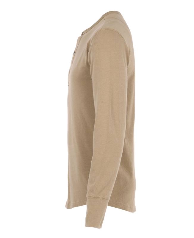 Pike Brothers 1927 Henley Shirt long sleeve Mojave beige Top Angebot