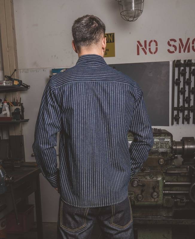 Pike Brothers 1937 Roamer Shirt blue wabash denim Neuheiten