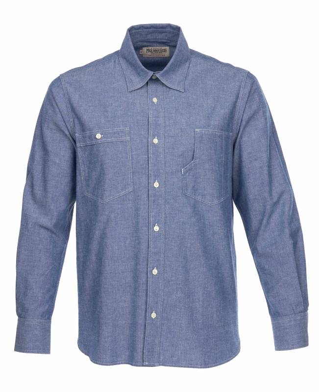 Pike Brothers 1937 Roamer Shirt blue chambray Bestseller