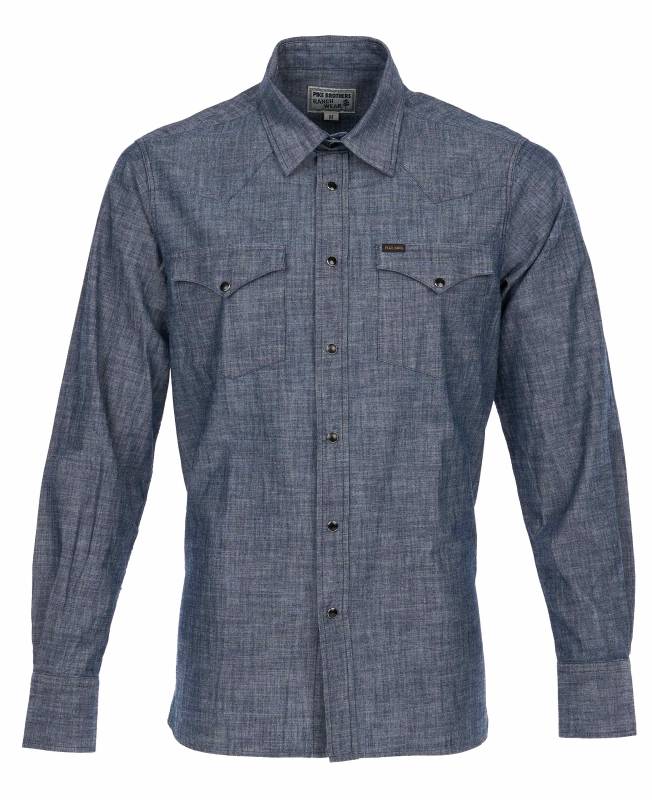 Pike Brothers 1952 Rider Shirt Huaba blue Riesige Ersparnisse