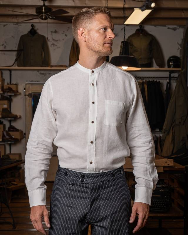 Pike Brothers 1923 Buccanoy Shirt linen ecru Super Sparpreis