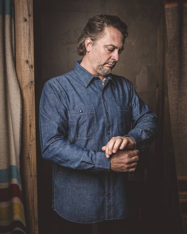 Pike Brothers 1940 USN Chambray Shirt Harbor Blue Neueste Stile