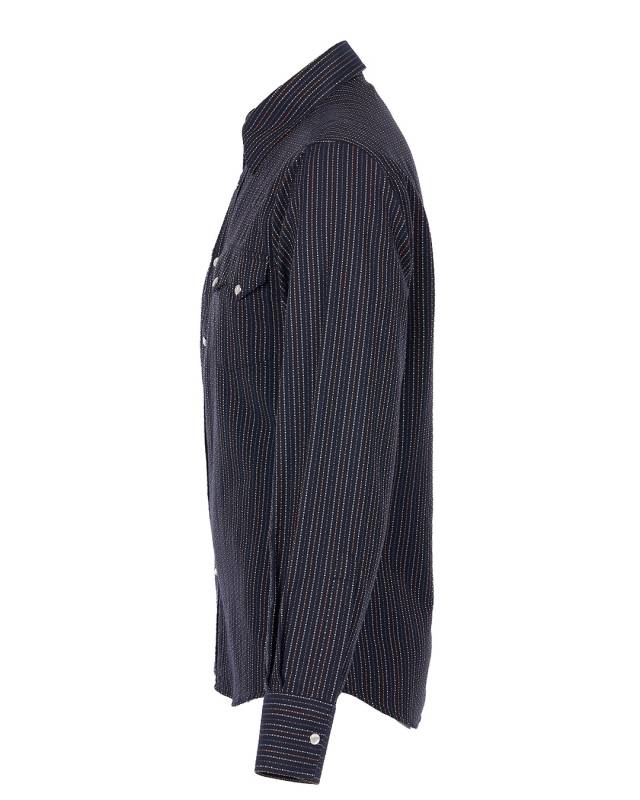 Pike Brothers 1963 Saw Tooth Shirt Navajo blue Clearance-Verkauf