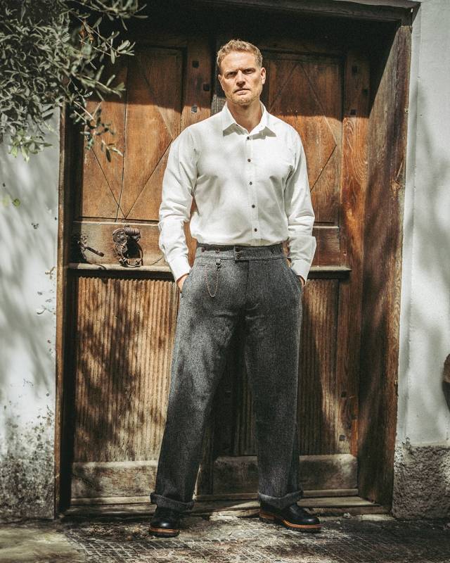 Pike Brothers 1954 Oxford Shirt white chambray Begrenzt auf 3 Tage