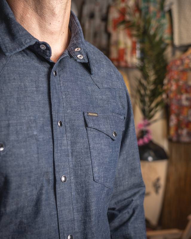 Pike Brothers 1952 Rider Shirt Japanese 9oz indigo Speichern exportieren