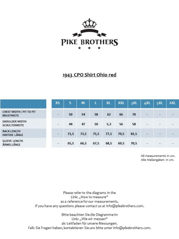 Pike Brothers 1943 CPO Shirt Ohio red Sonderangebot