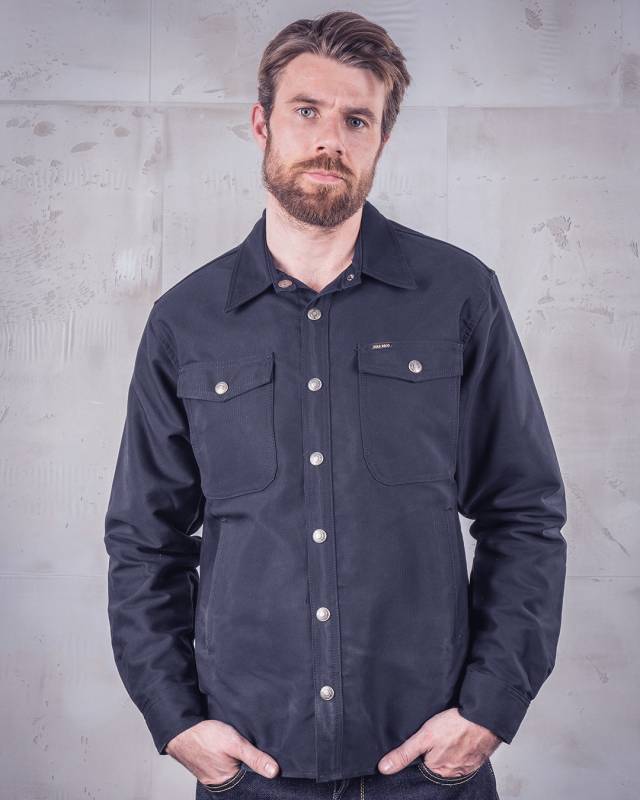Pike Brothers 1967 CPO Shirt waxed blue Flash Sale