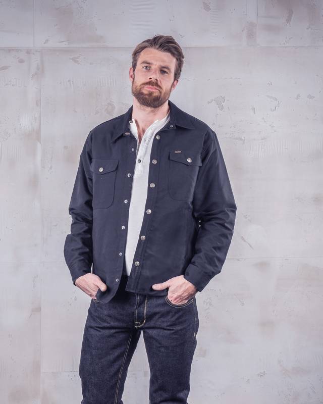 Pike Brothers 1967 CPO Shirt waxed blue Flash Sale