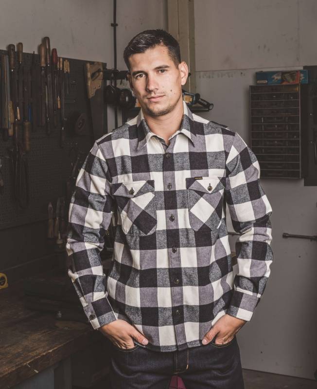 Pike Brothers 1943 CPO Shirt Buffalo white flannel Osterangebot