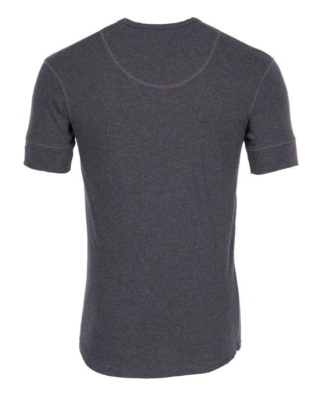 Pike Brothers 1927 Henley Shirt short sleeve grey melange Sonderangebot der Fabrik