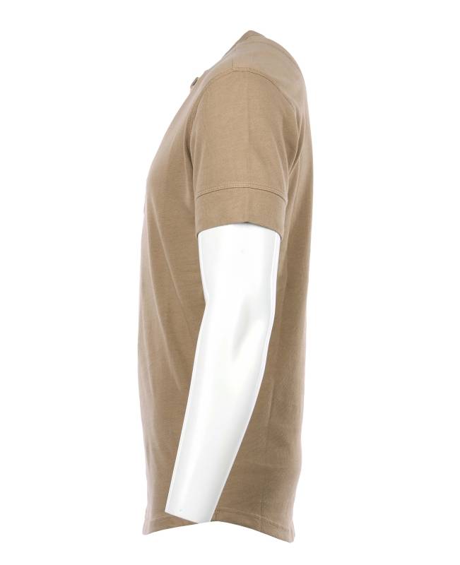 Pike Brothers 1927 Henley Shirt short sleeve Mojave beige Fabrikladen