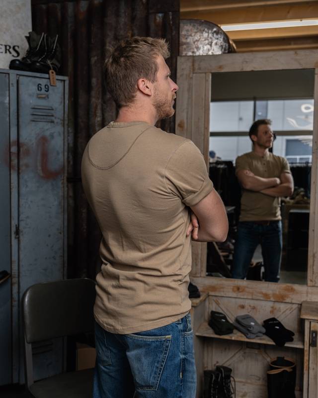 Pike Brothers 1927 Henley Shirt short sleeve Mojave beige Fabrikladen
