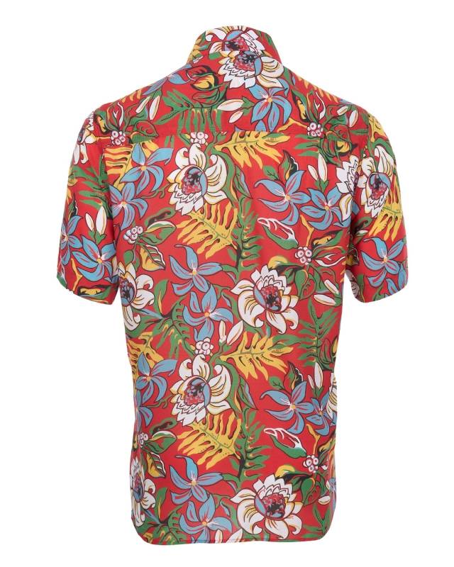 Pike Brothers 1937 Roamer Shirt short sleeve Naupaka red Auslauf