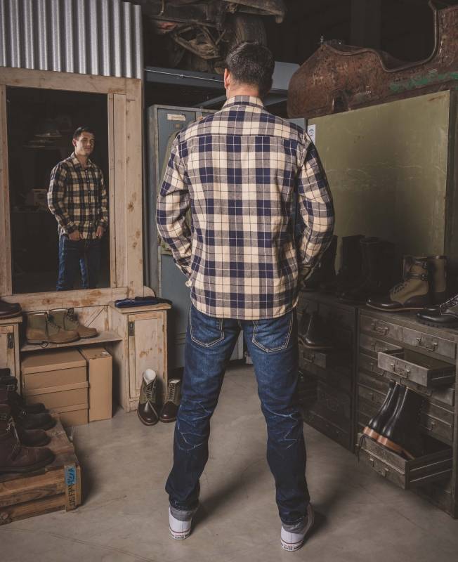 Pike Brothers 1937 Roamer Shirt blue flannel Schlussverkauf