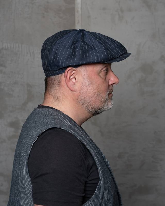 Pike Brothers 1928 Newsboy Cap Chicago blue Räumungsverkauf