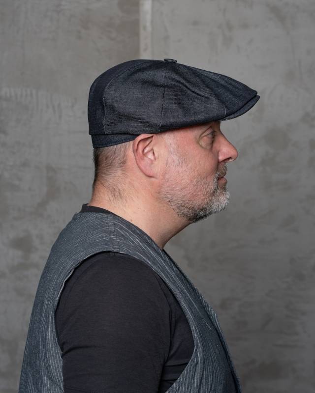 Pike Brothers 1928 Newsboy Cap 15oz indigo Sonderangebote