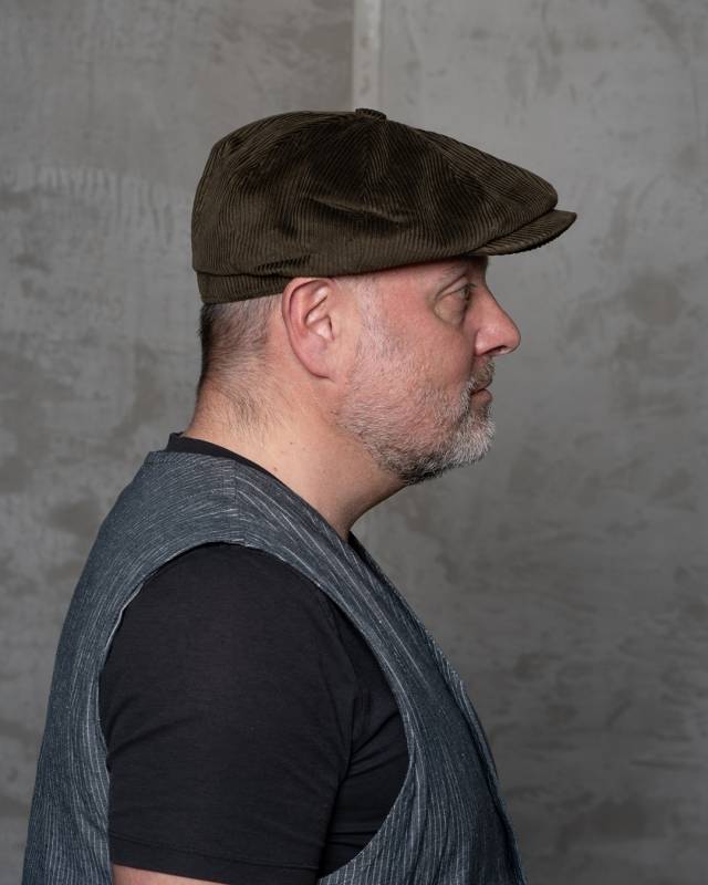 Pike Brothers 1928 Newsboy Cap olive cord Tiefpreis