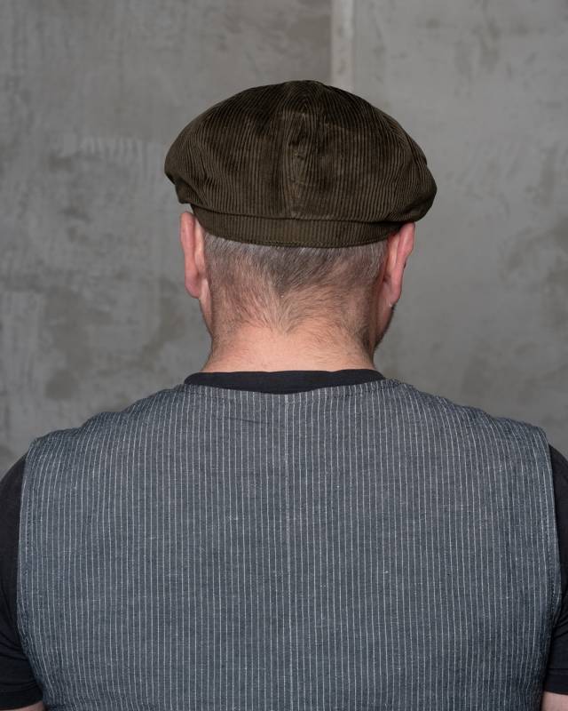 Pike Brothers 1928 Newsboy Cap olive cord Tiefpreis